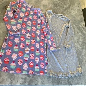 2 Carters long sleeve nightgowns Sz 8-10